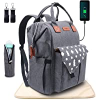 Los mejores  - Umitive Mochilas de Pañales para Bebé- Maternal Bolso Multifuncional con USB de Viaje- Gran Capacidad- Impermeable…